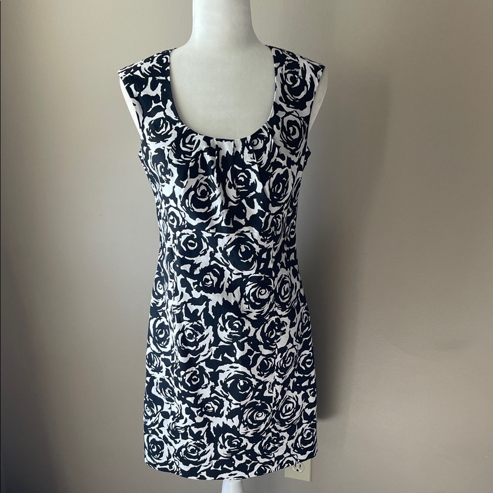 Camille La Vie Floral Sleeveless Dress Black and White